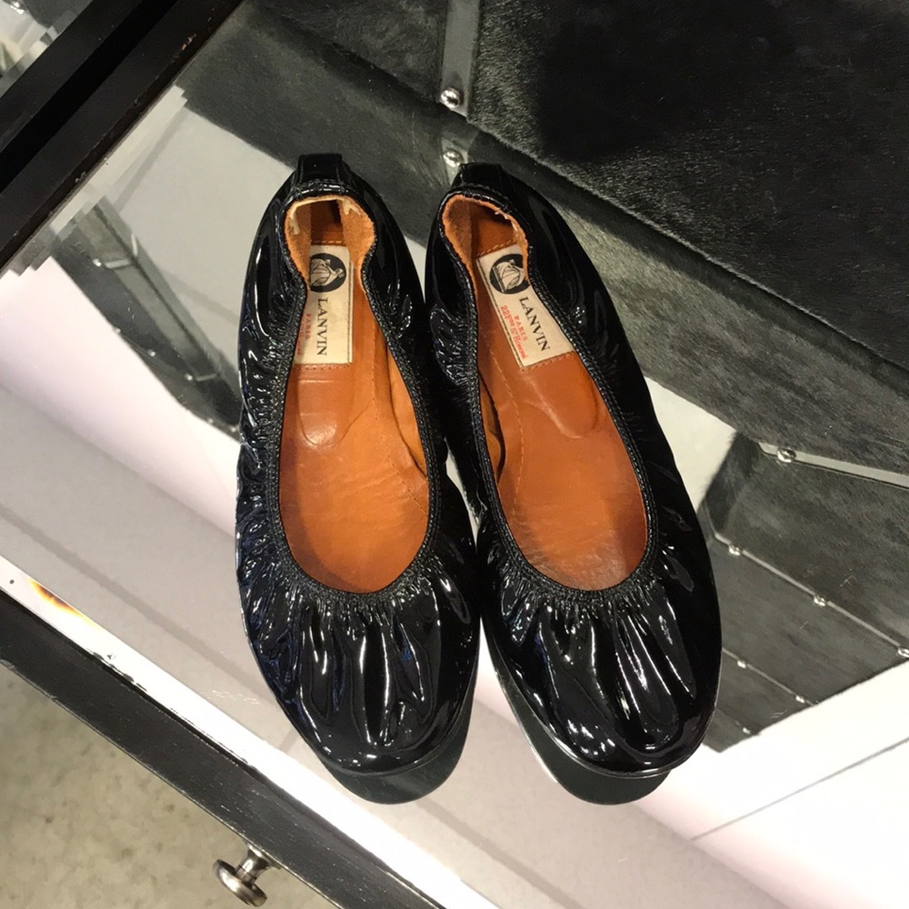 Lanvin Paris black ballet flat